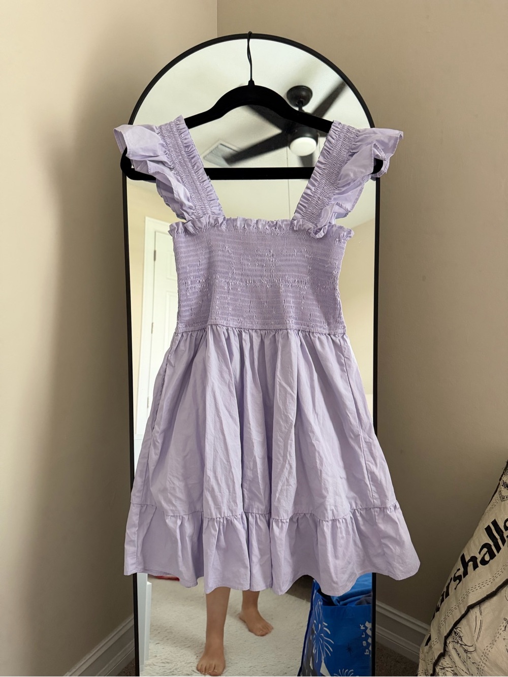 miami Lilac Ruffle-Strap Smocked Dress - Picture 1 of 7